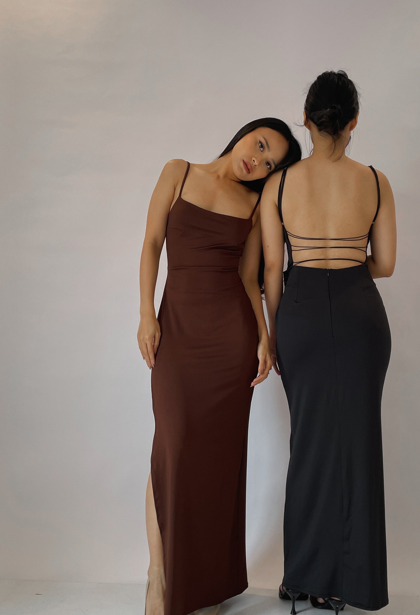 Ariel dress in Brown