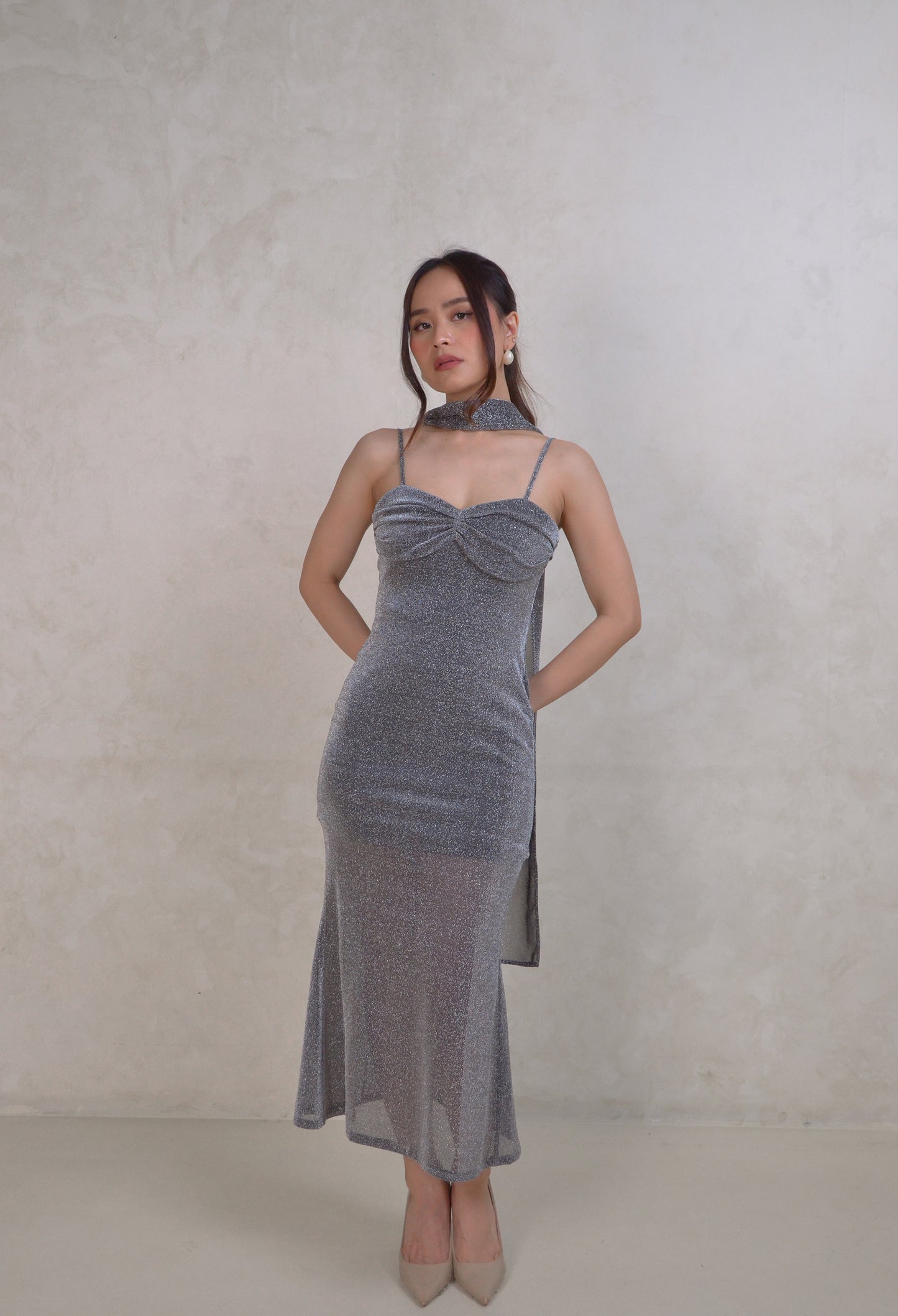 Bisou dress in Silver