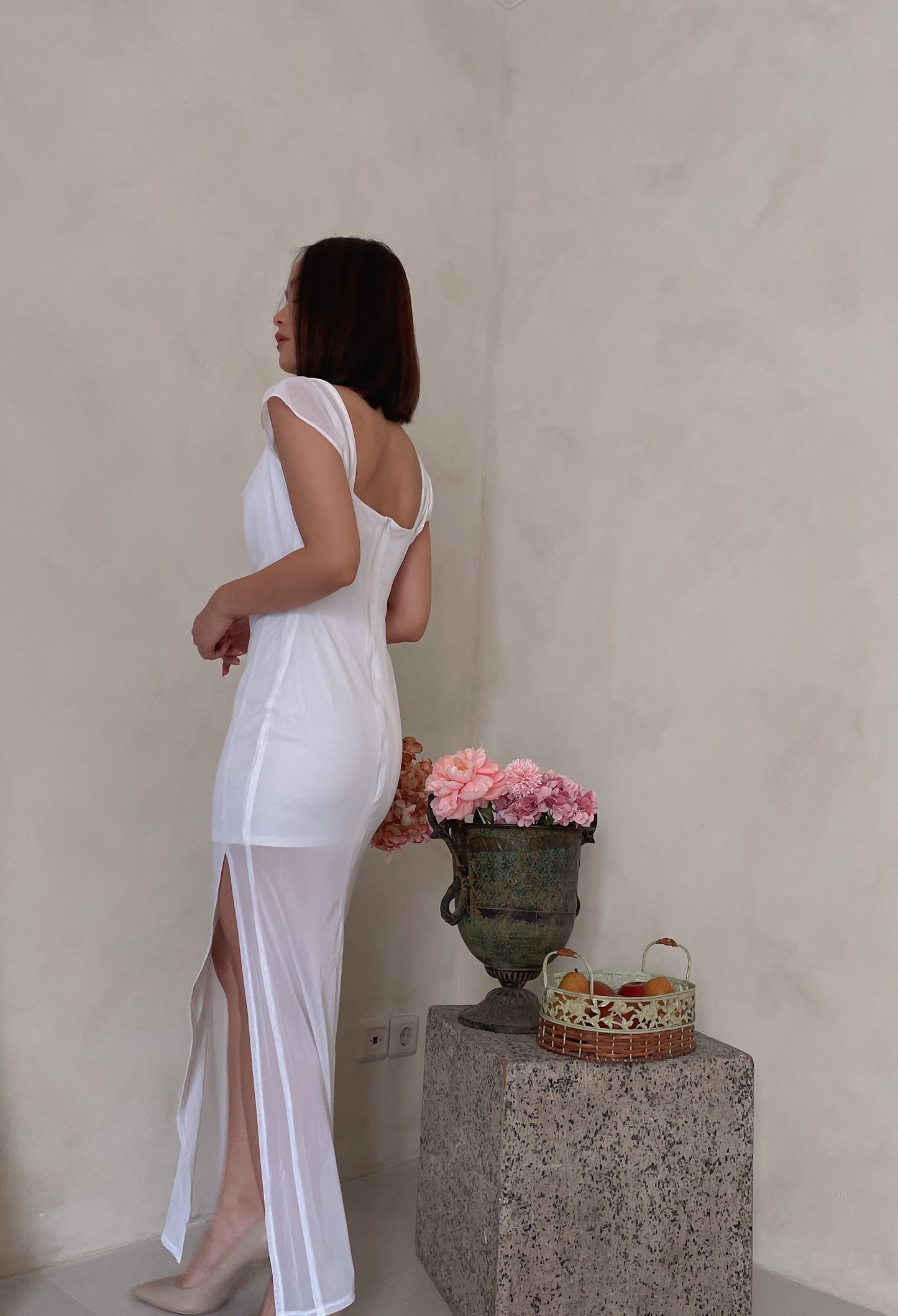 Dua Dress in White