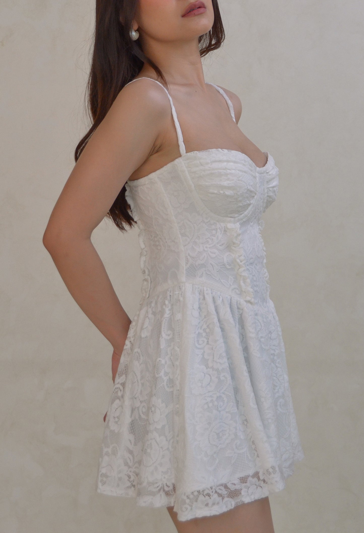 Pixie Underwire Dress in White