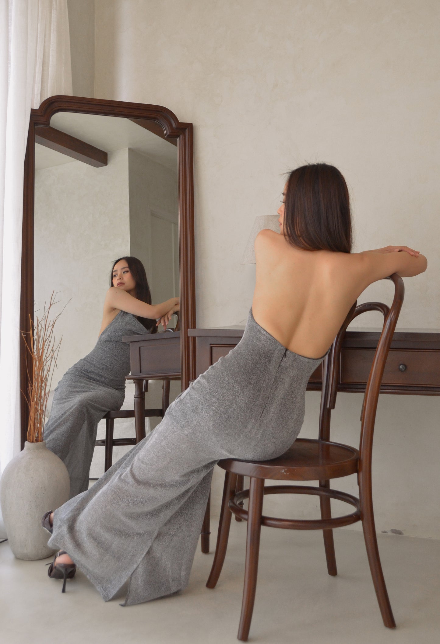 Sicily dress in Silver