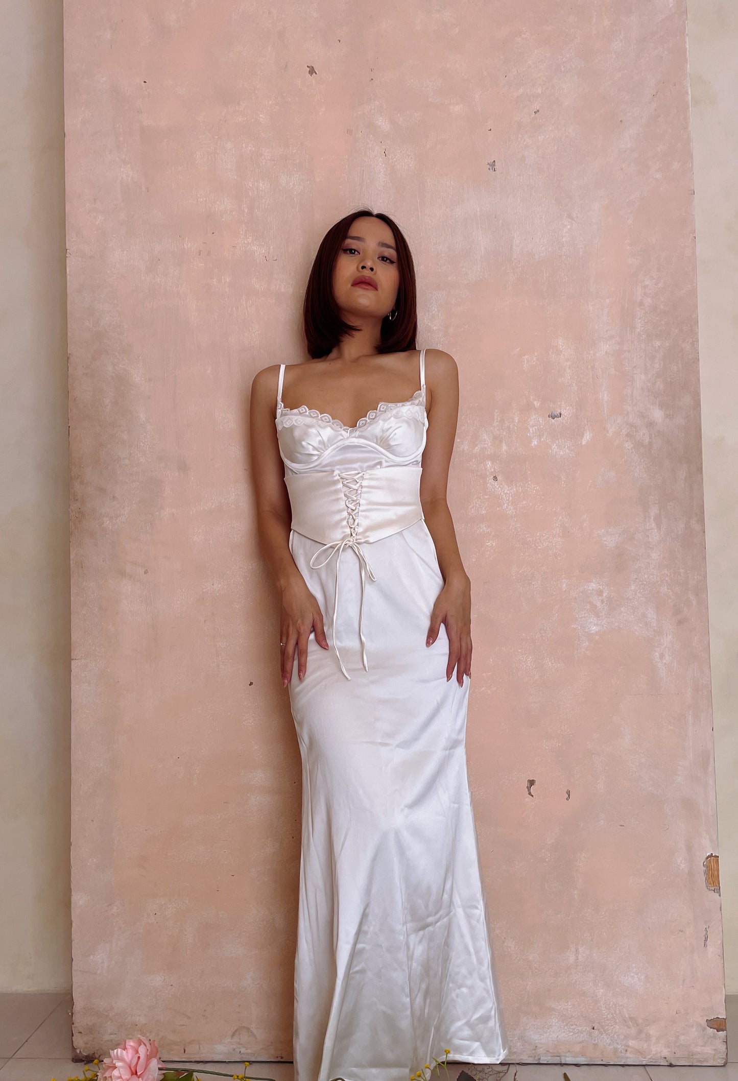 Talia Underwire Dress in White